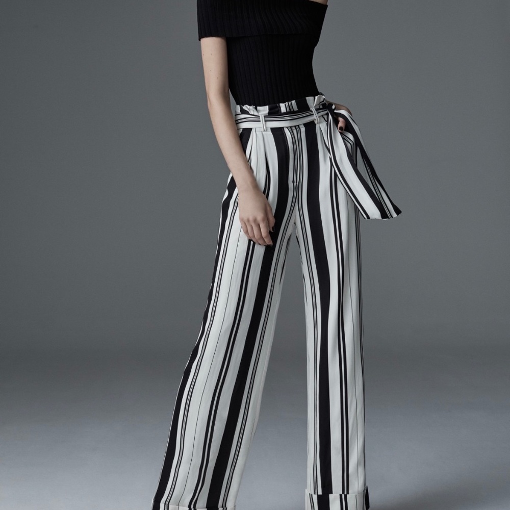 Chelsea28 Stripe Wide Leg Pant NWT